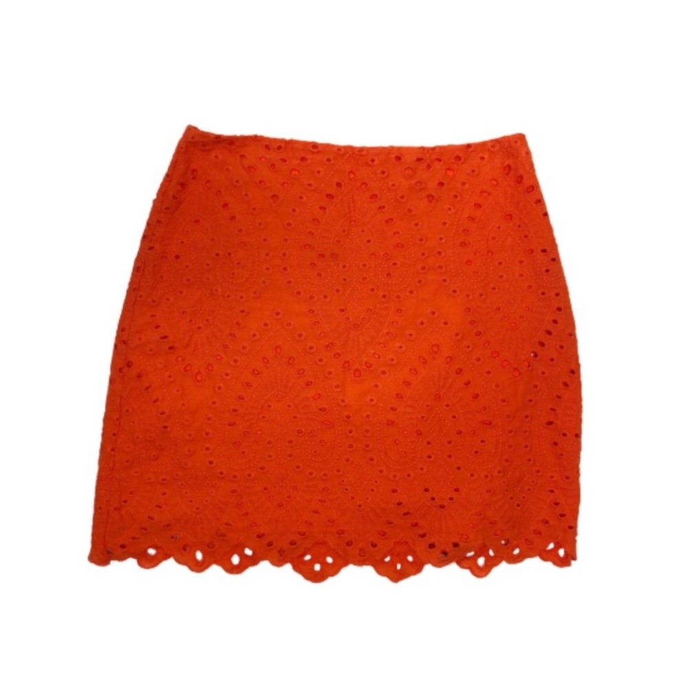 WINDSOR Orange Lace Skirt Small
